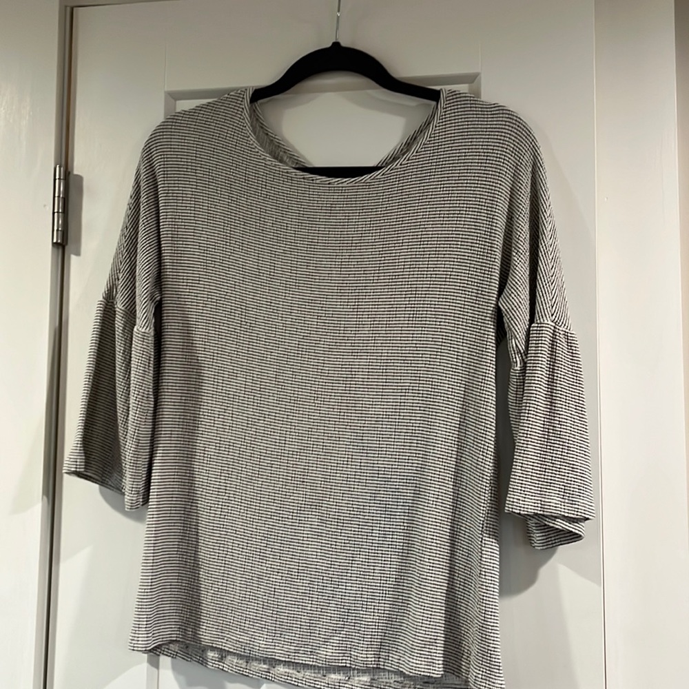 Black and white blouse